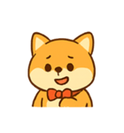 リボン付きぽっちゃりしば犬（個別スタンプ：16）