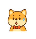 リボン付きぽっちゃりしば犬（個別スタンプ：17）