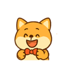 リボン付きぽっちゃりしば犬（個別スタンプ：18）