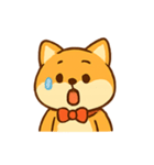 リボン付きぽっちゃりしば犬（個別スタンプ：22）