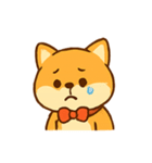 リボン付きぽっちゃりしば犬（個別スタンプ：23）