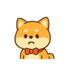 リボン付きぽっちゃりしば犬（個別スタンプ：24）