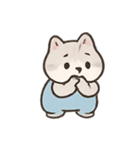 青いつなぎのはむはむ（個別スタンプ：3）