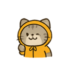 フード付きトラねこ（個別スタンプ：5）