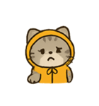 フード付きトラねこ（個別スタンプ：7）