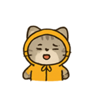フード付きトラねこ（個別スタンプ：8）