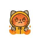 フード付きトラねこ（個別スタンプ：20）