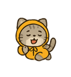 フード付きトラねこ（個別スタンプ：21）