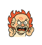 怒り爆発ハゲじいさん：キレるけどハッピー（個別スタンプ：1）