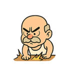 怒り爆発ハゲじいさん：キレるけどハッピー（個別スタンプ：2）