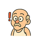 怒り爆発ハゲじいさん：キレるけどハッピー（個別スタンプ：6）