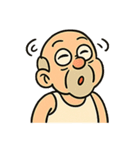怒り爆発ハゲじいさん：キレるけどハッピー（個別スタンプ：7）