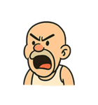 怒り爆発ハゲじいさん：キレるけどハッピー（個別スタンプ：11）