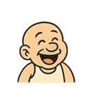 怒り爆発ハゲじいさん：キレるけどハッピー（個別スタンプ：20）