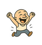 怒り爆発ハゲじいさん：キレるけどハッピー（個別スタンプ：28）