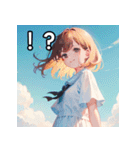 【初夏】涼しげファッション女子（個別スタンプ：17）