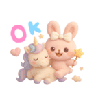 モフモフぴんくうさぎ（個別スタンプ：7）