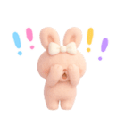 モフモフぴんくうさぎ（個別スタンプ：28）