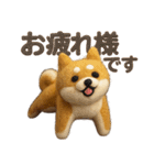 大人可愛い！柴犬の日常会話[でか文字]3D（個別スタンプ：5）