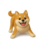 大人可愛い！柴犬の日常会話[でか文字]3D（個別スタンプ：21）