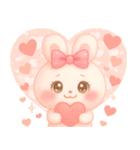 3D風❤️らぶうさ❤️ふんわりらぶらぶ❤️（個別スタンプ：8）