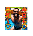 ※能天気な〜⁉︎♡ゲイの黒人♡（個別スタンプ：3）