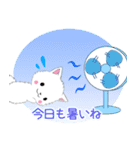 ちび白モフ18【夏】（個別スタンプ：15）
