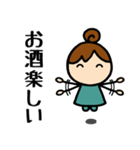 りこねえさんmini⑥お酒が好き（個別スタンプ：18）
