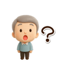 おじいちゃんスタンプ☆3D（個別スタンプ：14）