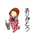 ひま子ちゃん691大人夏打ち水女子スタンプ（個別スタンプ：23）
