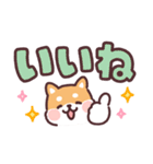 ころころ柴犬 毎日デカ文字（個別スタンプ：10）