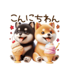 真夏の柴犬ブラザーズ︎︎☺︎（個別スタンプ：2）