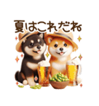 真夏の柴犬ブラザーズ︎︎☺︎（個別スタンプ：14）