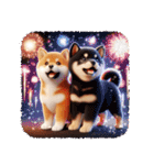 真夏の柴犬ブラザーズ︎︎☺︎（個別スタンプ：30）