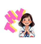 かわいい子どもたちのシンプル英語スタンプ（個別スタンプ：7）