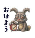 目ヂカラ全開！ウサギのスタンプ（個別スタンプ：3）