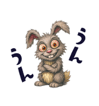 目ヂカラ全開！ウサギのスタンプ（個別スタンプ：8）