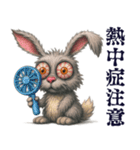 目ヂカラ全開！ウサギのスタンプ（個別スタンプ：32）