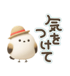 夏を楽しむ✨シマエナガ✨3D（個別スタンプ：18）