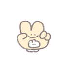 なでなでしてほしいウサギ(ほんわか小さめ)（個別スタンプ：3）