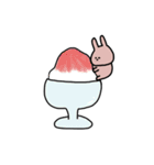 うさぎだけ。暑い夏。（個別スタンプ：20）