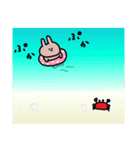うさぎだけ。暑い夏。（個別スタンプ：32）