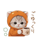 スコティッシュ猫 みかん服 スイカ帽 敬語（個別スタンプ：27）
