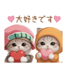 スコティッシュ猫 みかん服 スイカ帽 敬語（個別スタンプ：29）