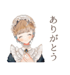 優雅なクラシカルメイド読書（個別スタンプ：3）