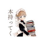 優雅なクラシカルメイド読書（個別スタンプ：14）