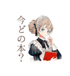 優雅なクラシカルメイド読書（個別スタンプ：23）