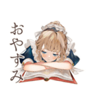 優雅なクラシカルメイド読書（個別スタンプ：34）