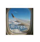 機窓からの雲で会話（個別スタンプ：30）