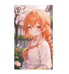 オレンジ髪三つ編みの温かい笑顔（個別スタンプ：30）